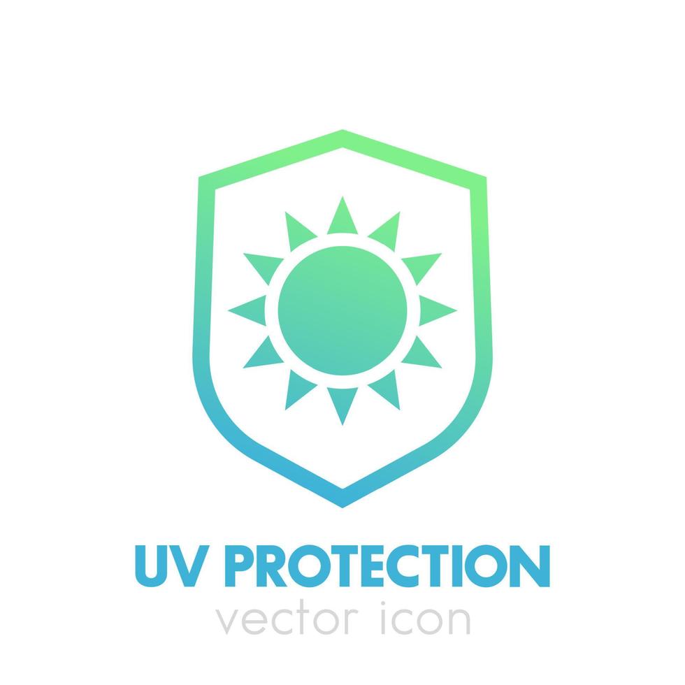 uv-beschermingspictogram op wit vector