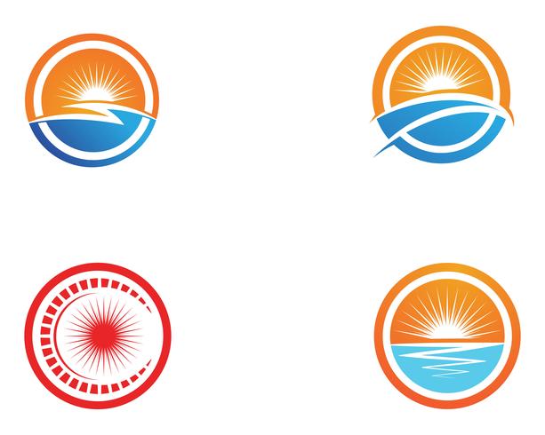 Zon Vector illustratie pictogram Logo en symbolen sjabloonontwerp