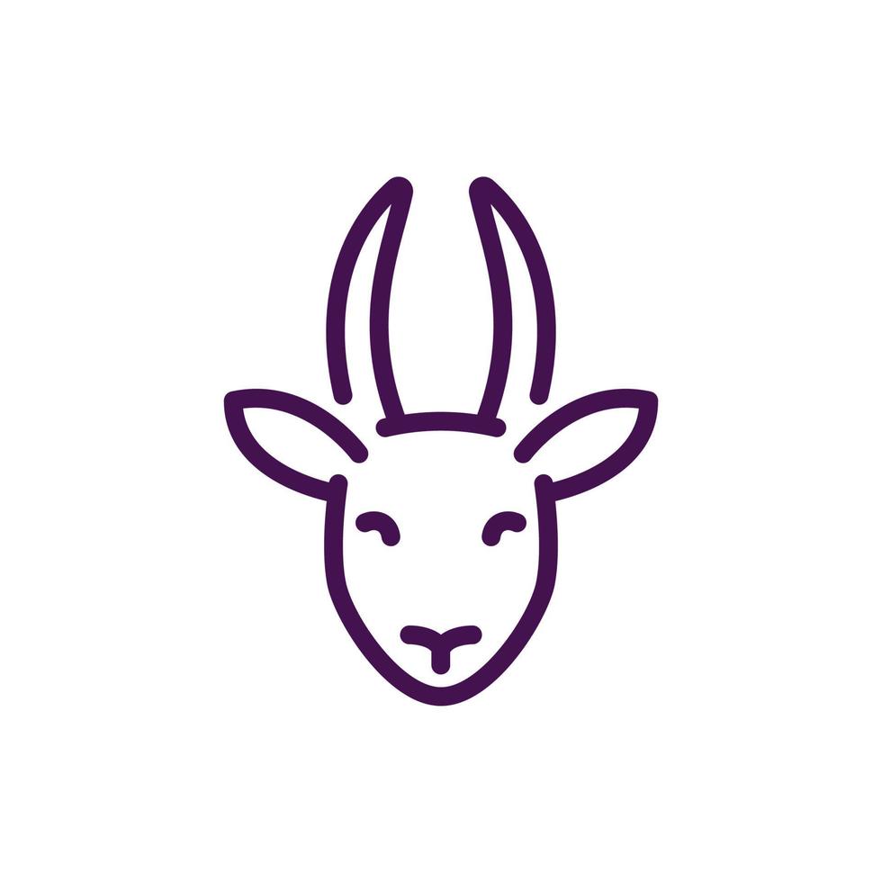 gazelle lijn pictogram op wit vector