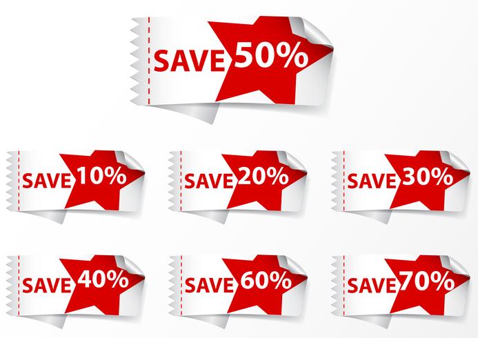 Labels van Discount Labels vector