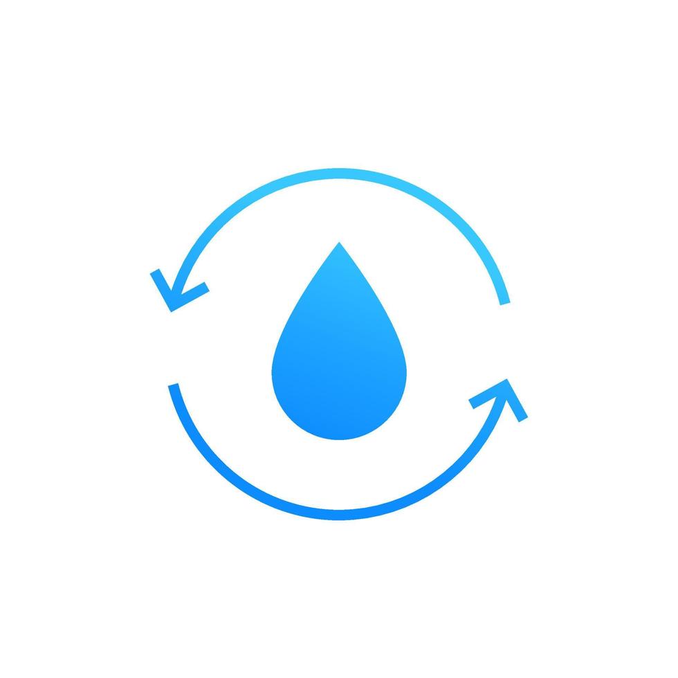 water recycling pictogram op wit vector