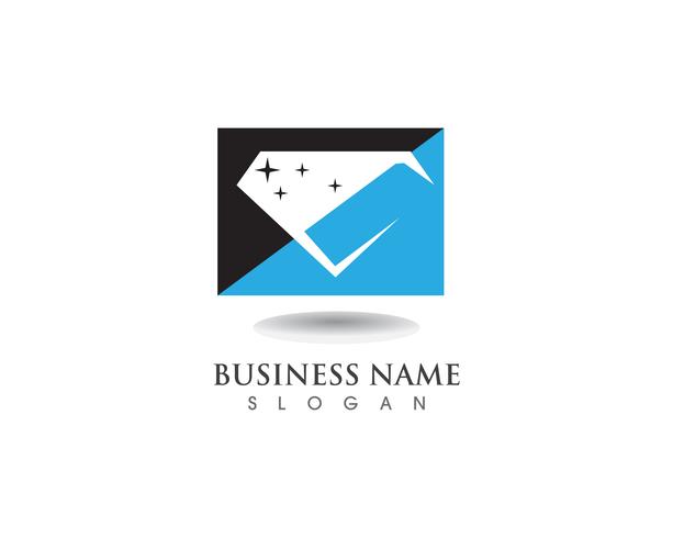 Diamant logo symbool vector sjabloonpictogram