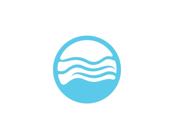Wave beach logo en symbolen vector sjabloon