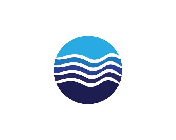 Wave beach logo en symbolen vector sjabloon