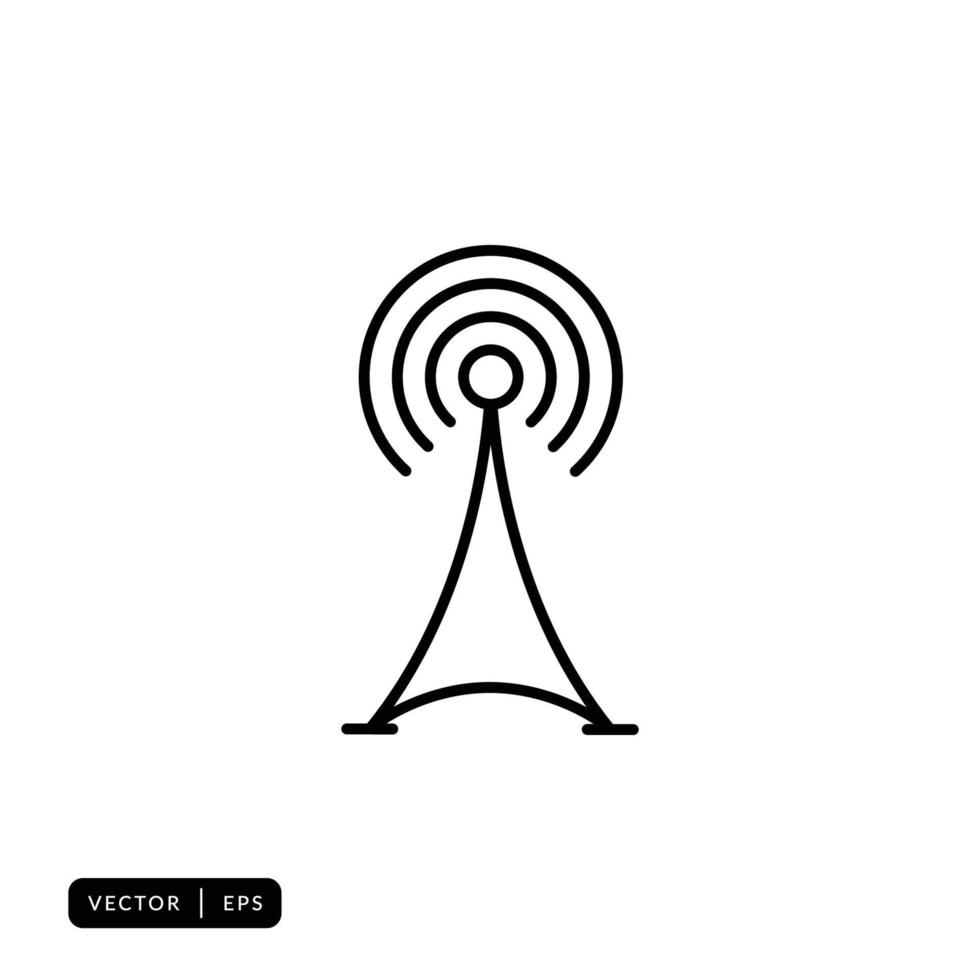 toren signaal pictogram vector - teken of symbool