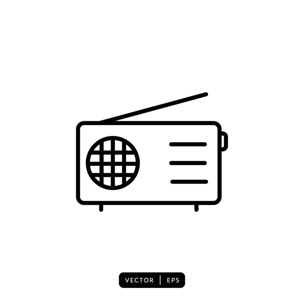 radio pictogram vector - teken of symbool