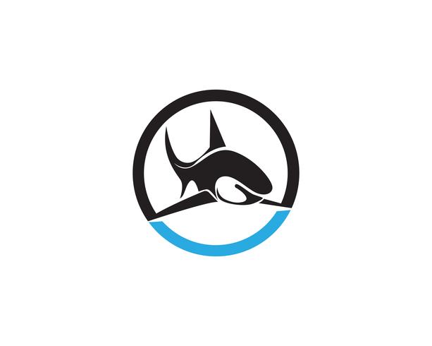 Shark vis dieren logo en symbolen vector