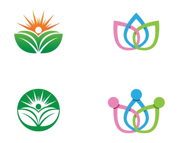 mensen gezond leven Logo sjabloon vector pictogram