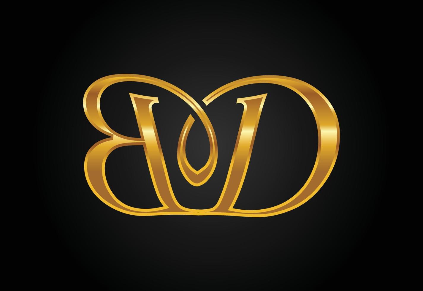 beginletter bd logo ontwerp vector. grafisch alfabetsymbool voor bedrijfsidentiteit vector