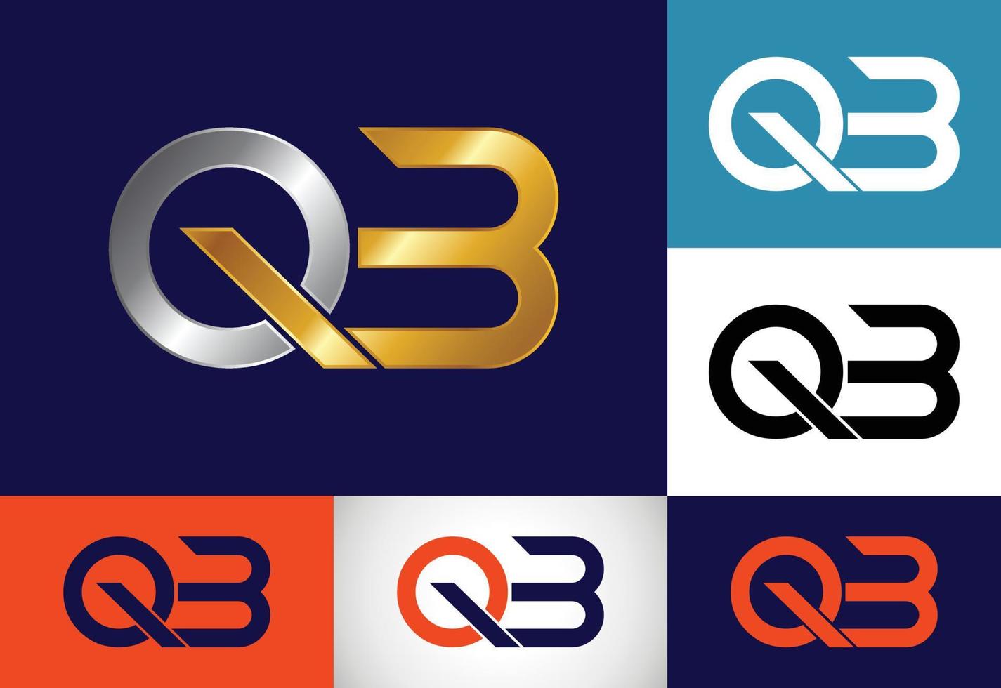 eerste monogram brief qb logo vector ontwerpsjabloon. qb brief logo ontwerp