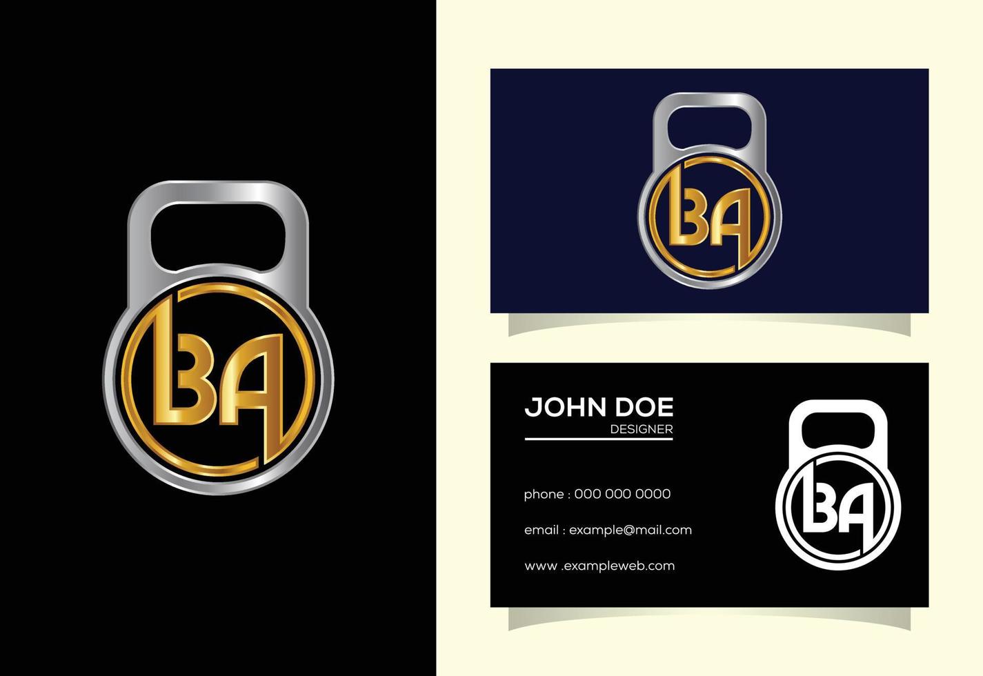 eerste letter ba logo ontwerp vector. grafisch alfabetsymbool voor bedrijfsidentiteit vector