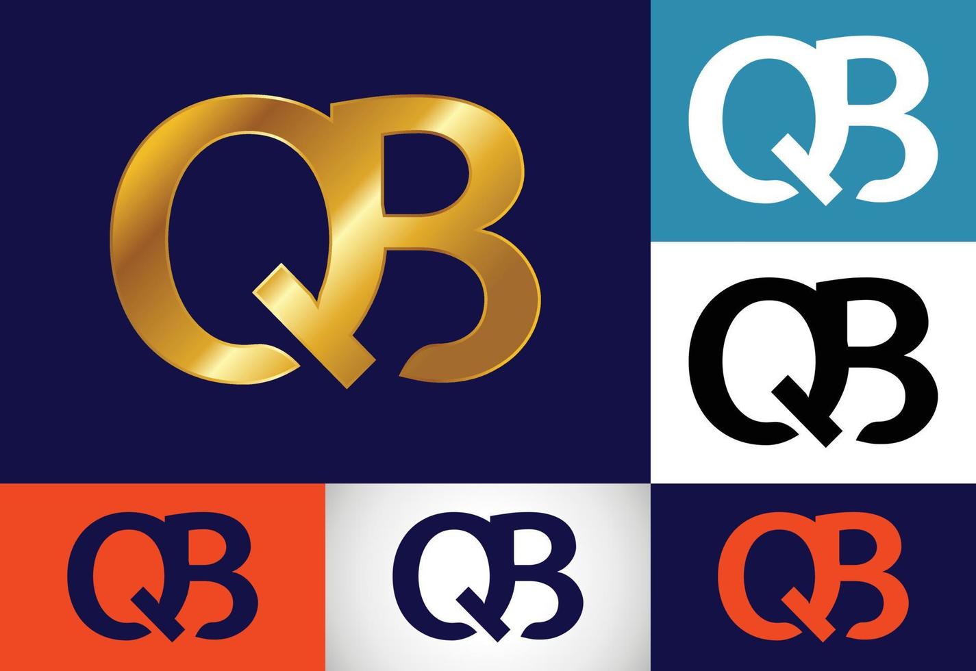 eerste monogram brief qb logo vector ontwerpsjabloon. qb brief logo ontwerp