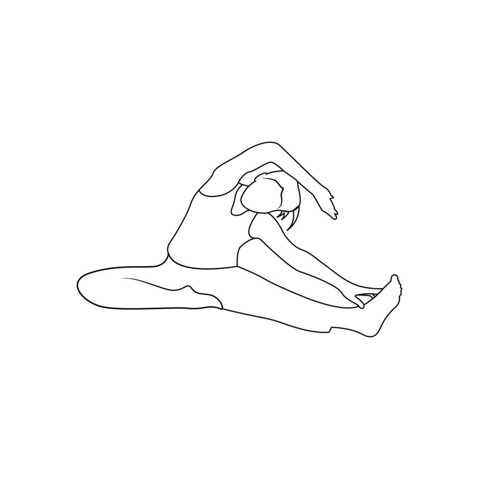 vrouwen in ochtendyoga vector