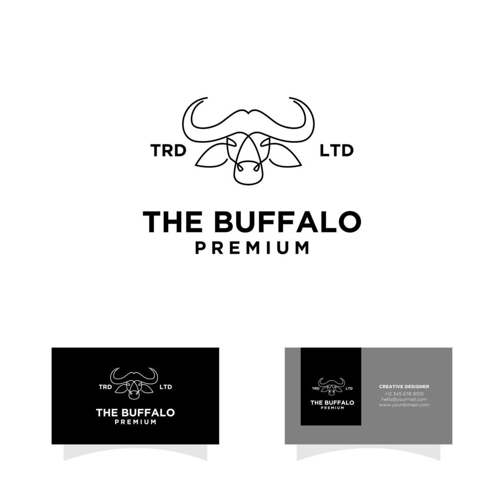 abstract buffellijn logo-ontwerp vector