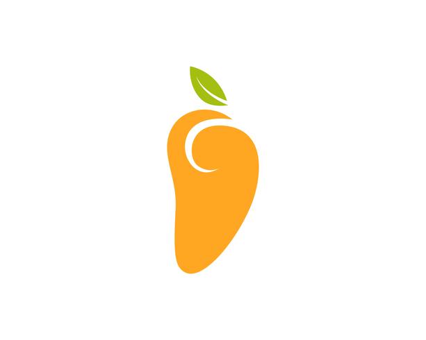 Mango in vlakke stijl mango logo mango pictogram vector afbeelding