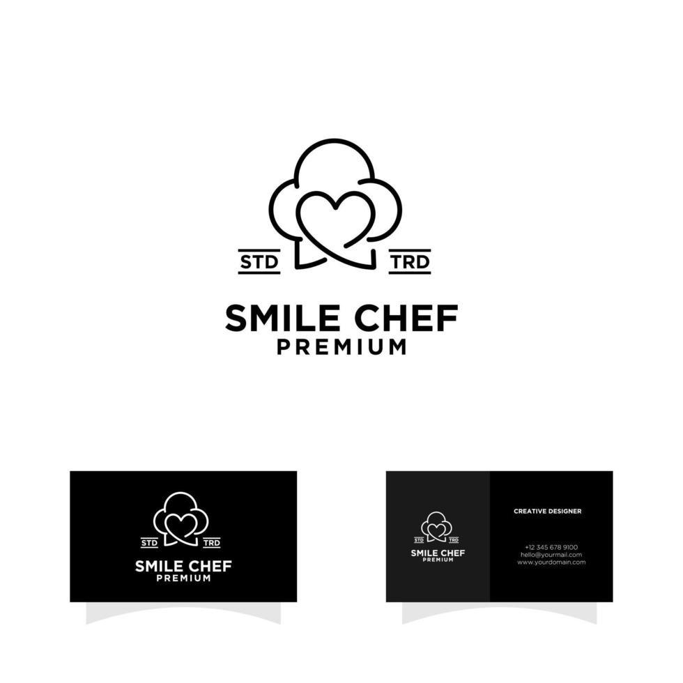 chef hoed koken logo ontwerp vector