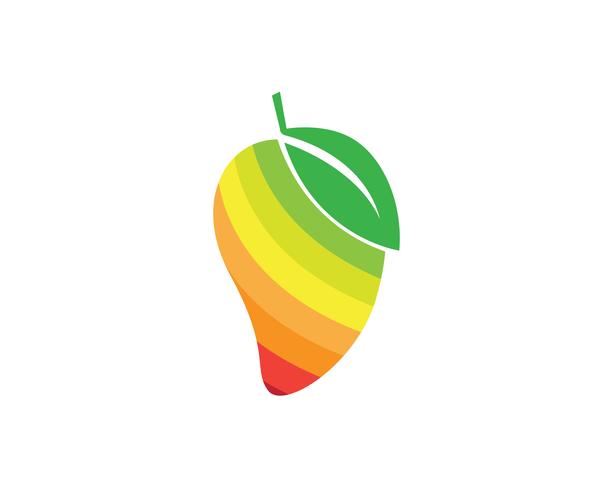 Mango in vlakke stijl mango logo mango pictogram vector afbeelding