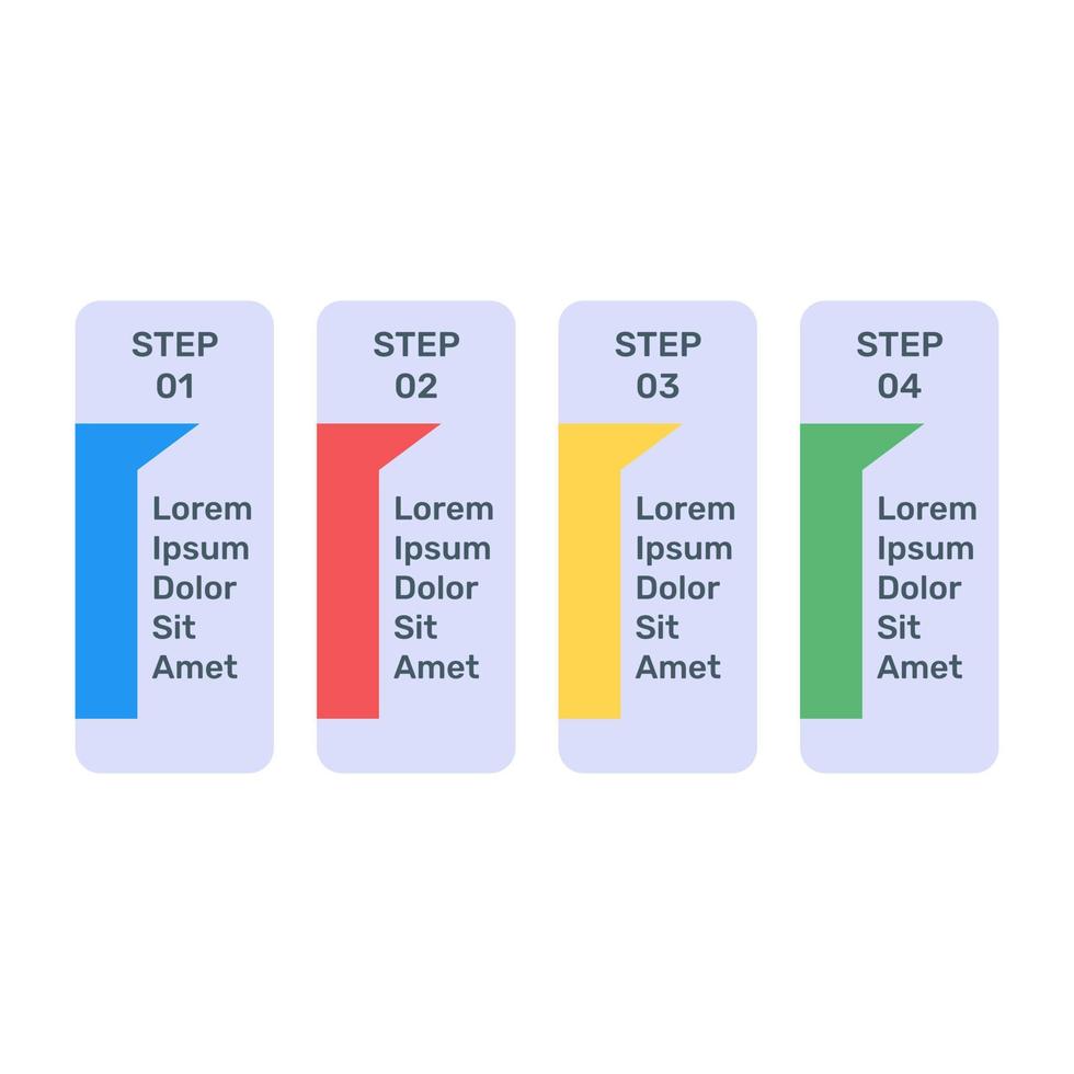 stap labels infographic pictogram in plat ontwerp vector