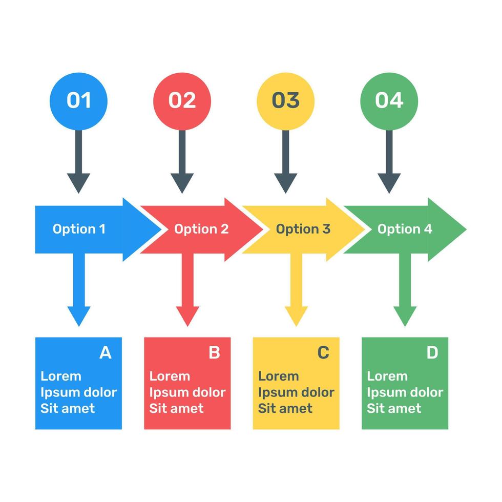 in kaart brengen op een gelabelde richting, plat icoon van info diagram vector