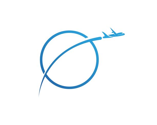 Vliegtuig, vliegtuig, luchtvaartmaatschappij logo label. Reis, vliegreizen, verkeersvliegtuigsymbool. Vector illustratie