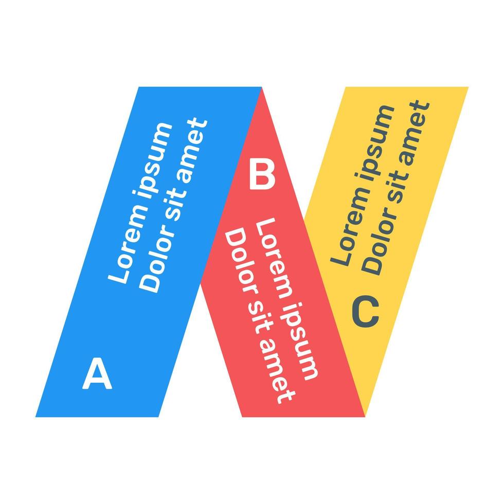 trapsgewijze lint infographic pictogram in plat bewerkbaar ontwerp vector