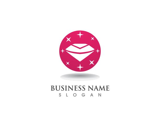 Diamant logo symbool vector sjabloonpictogram