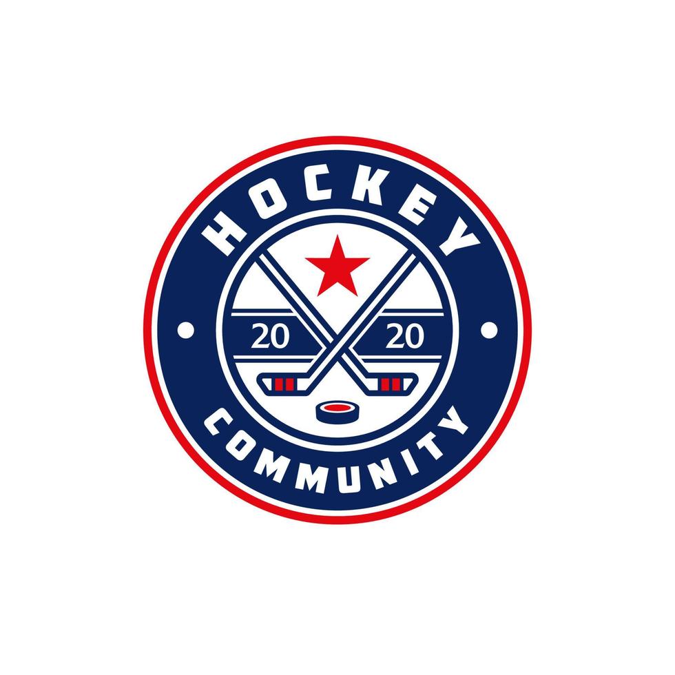 hockeycommunity-logo met een badge-stijl vector