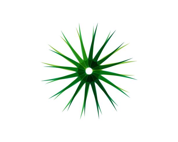 Blad groene bloemenpatronen logo en symbolen op een witte achtergrond vector