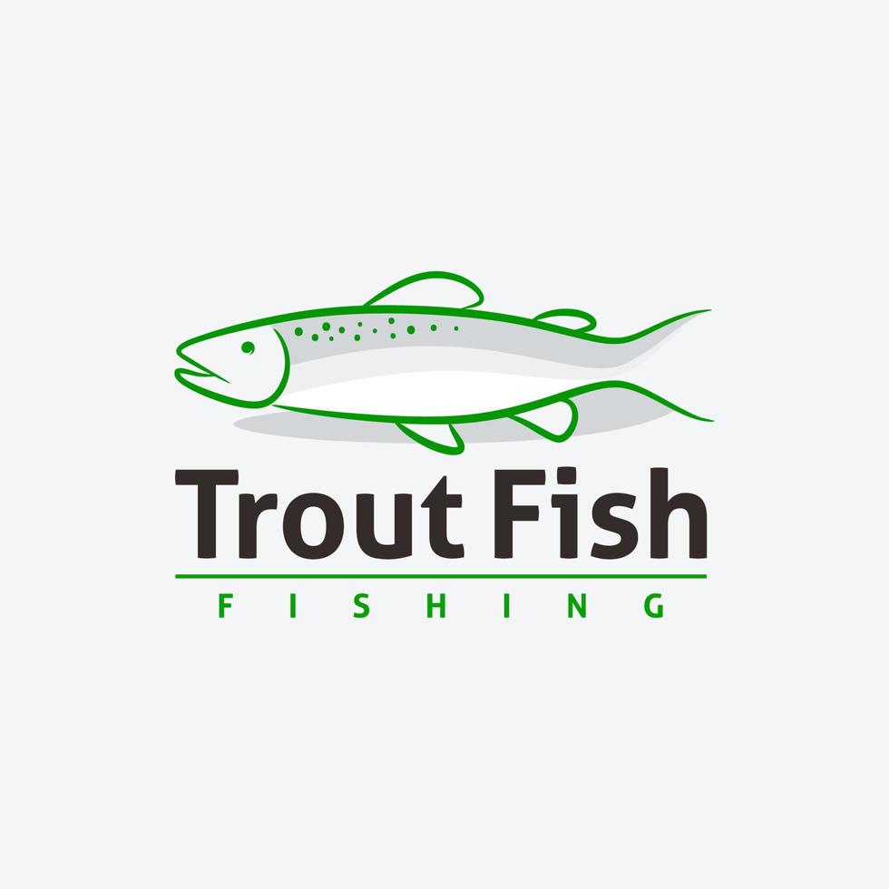 vectorillustratie van forel in een eenvoudige stijl vector