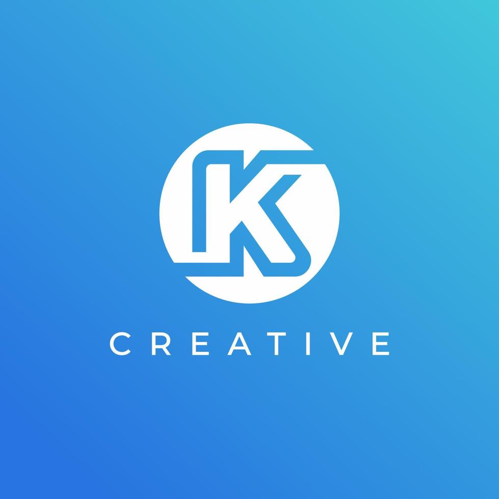 letter k logo ontwerpsjabloon met kleur blauwe achtergrond 6207473 - Download Free Vectors, Vector Bestanden, Ontwerpen Templates