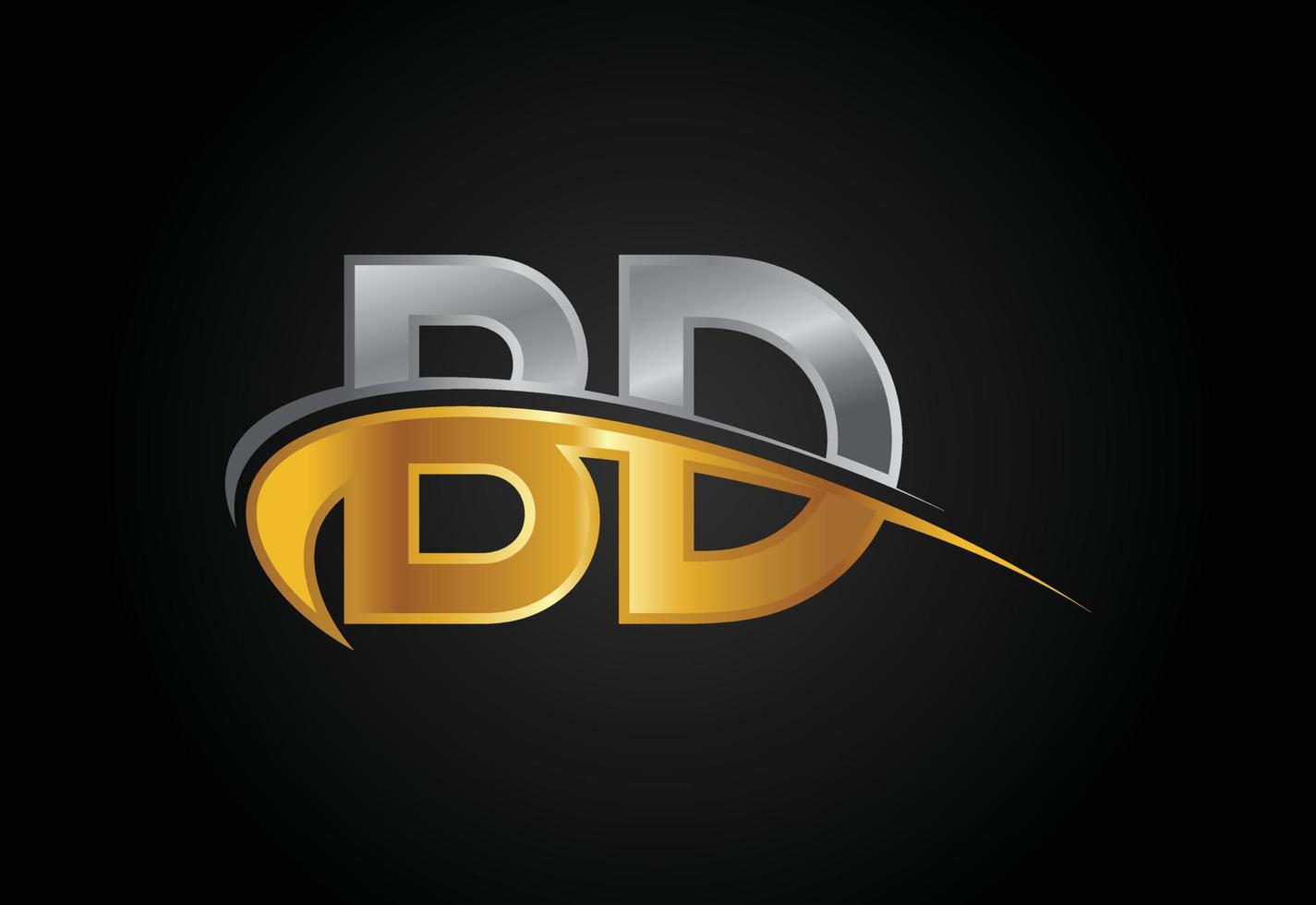 beginletter bd logo ontwerp vector. grafisch alfabetsymbool voor bedrijfsidentiteit vector