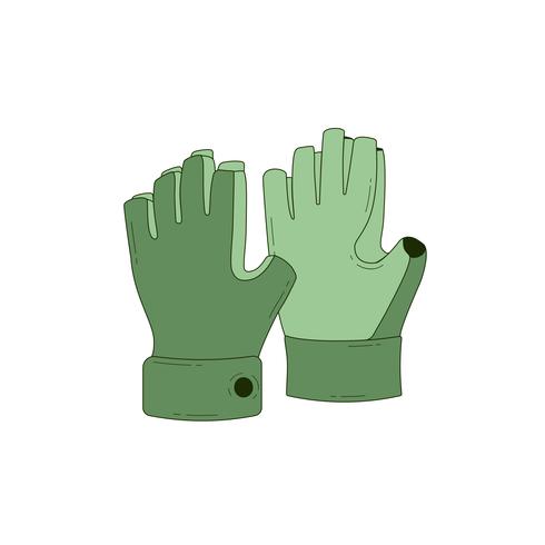 Halffinger handschoenen pictogram vector