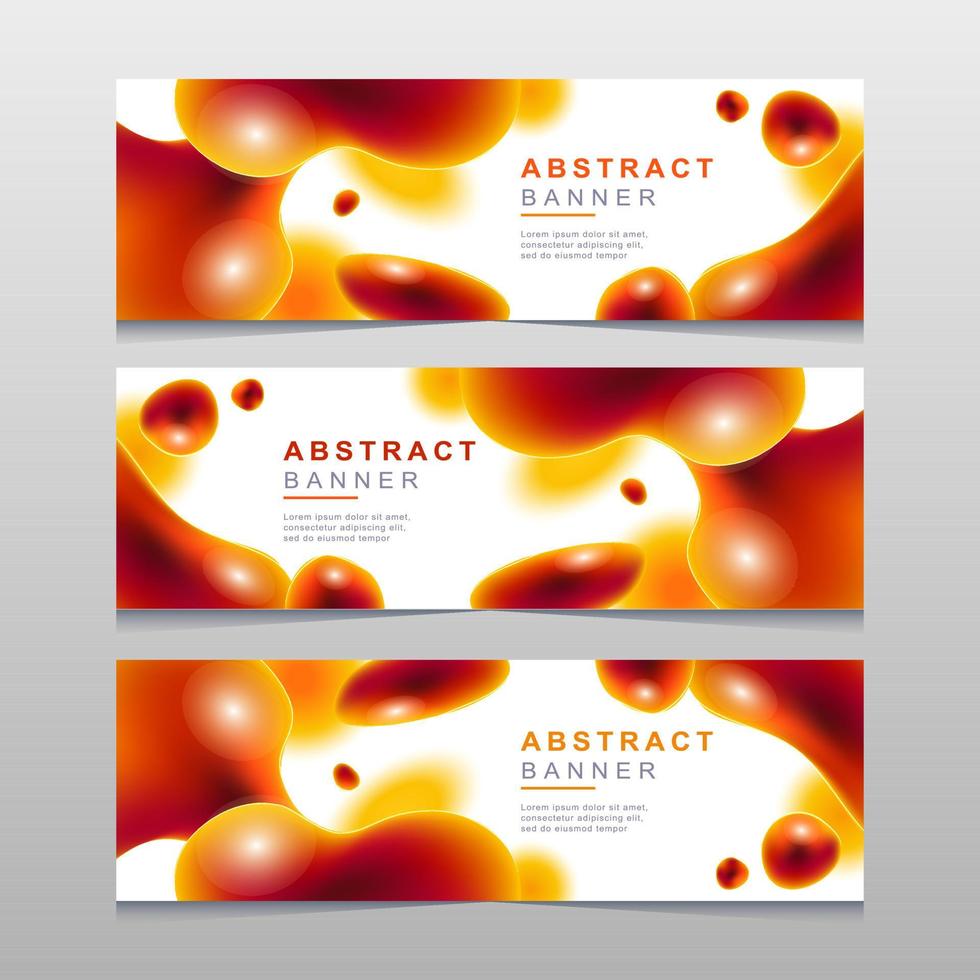 vloeibare oranje abstracte banner vector