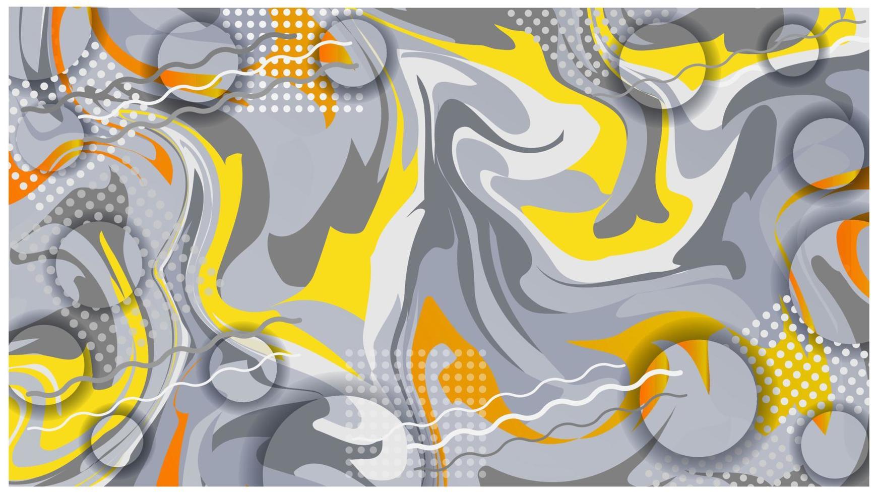 moderne vloeibare gradiënt grijs geel abstracte achtergrond vector