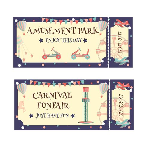 Pretpark ticket vector