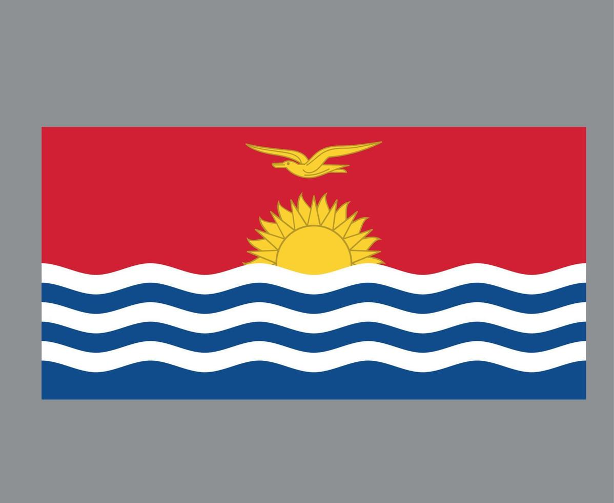 kiribati vlag nationaal oceanië embleem symbool pictogram vector illustratie abstract ontwerp element