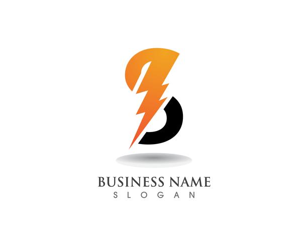 Bliksem blikseminslag elektriciteit vector logo ontwerp