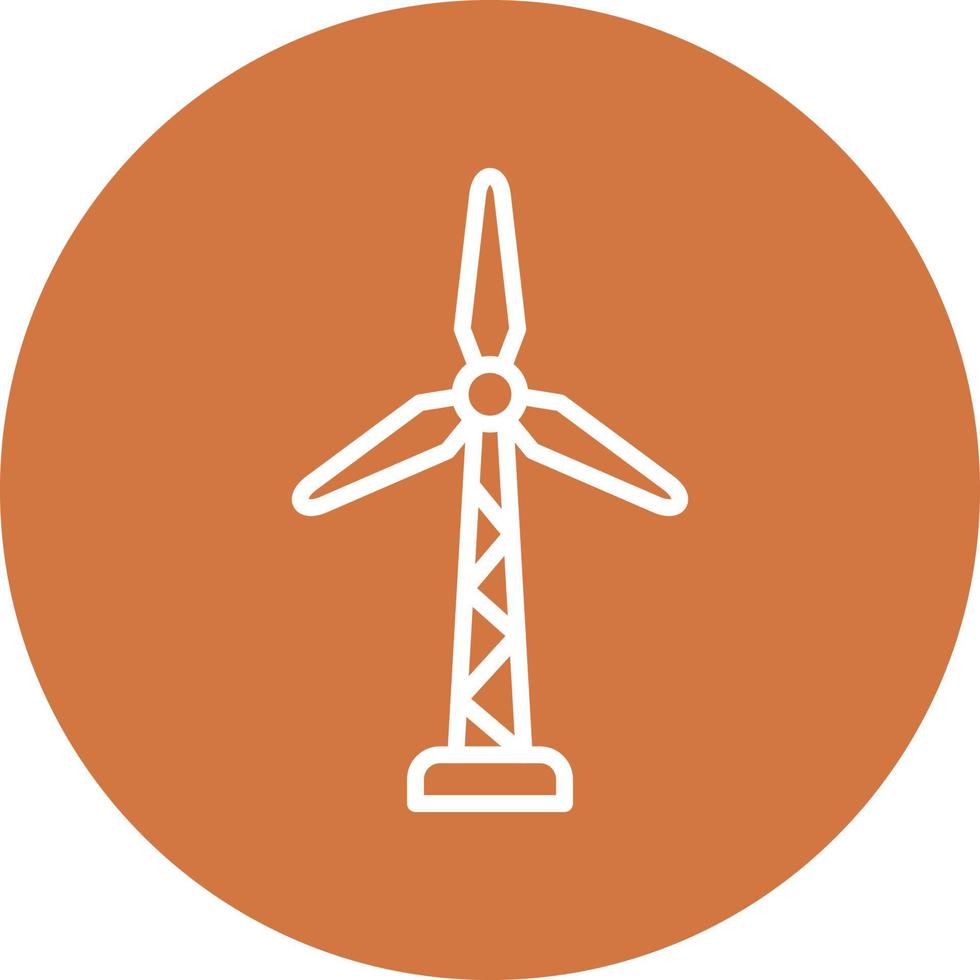 windturbine pictogramstijl vector