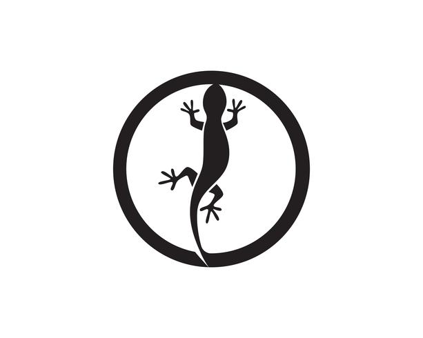 Hagedis Chameleon Gecko Silhouet zwarte vector