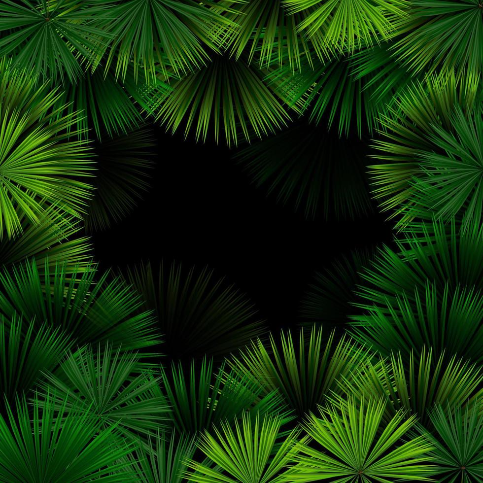 exotisch patroon met tropische bladeren op een zwarte background.vector vector