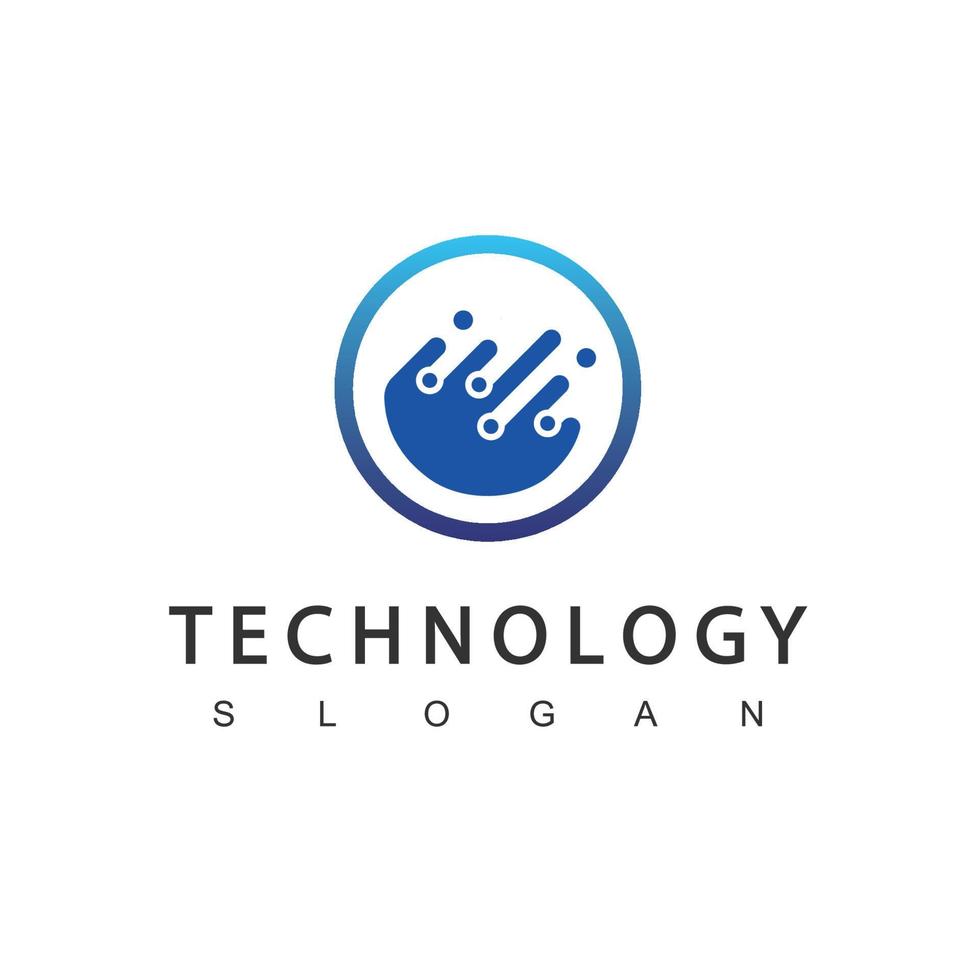 abstracte technologie logo ontwerpsjabloon vector