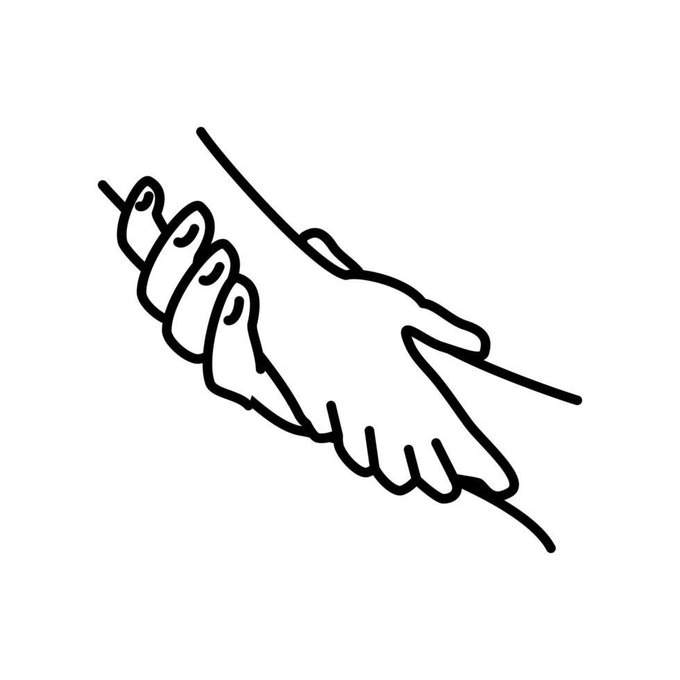 pictogram handen schudden vector