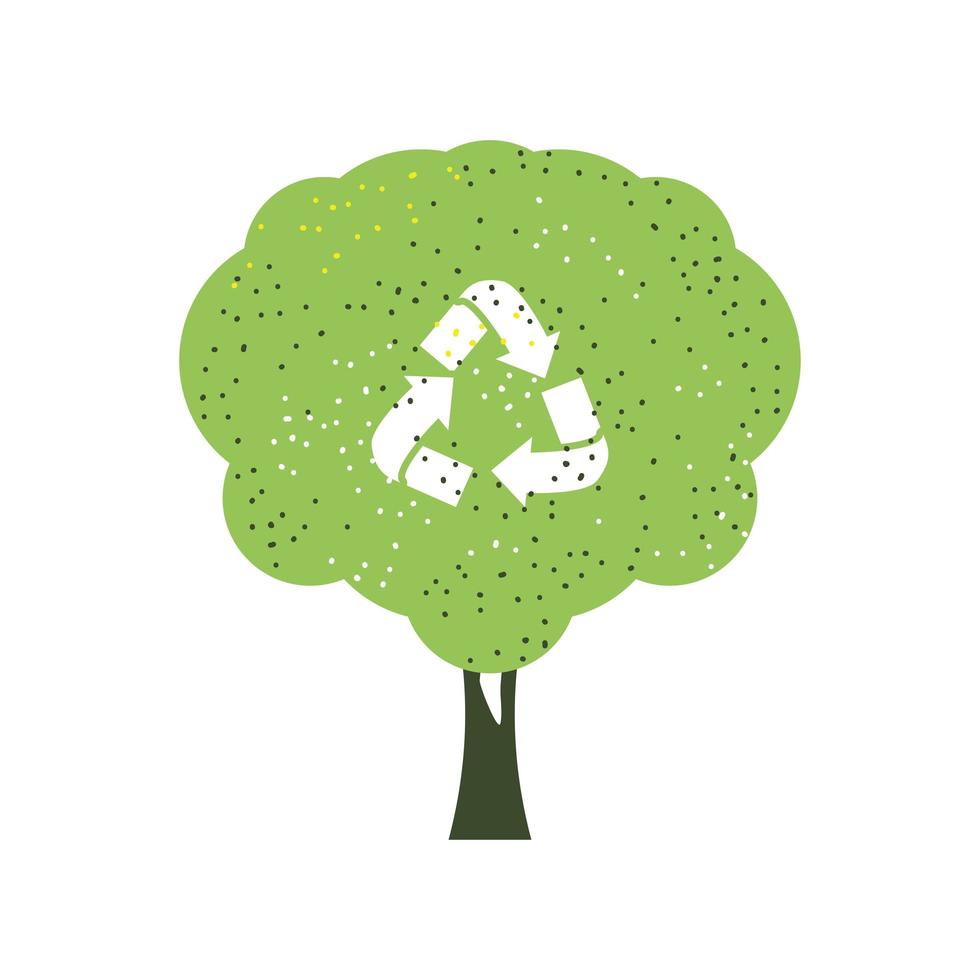 recycle en ecologie boom vector