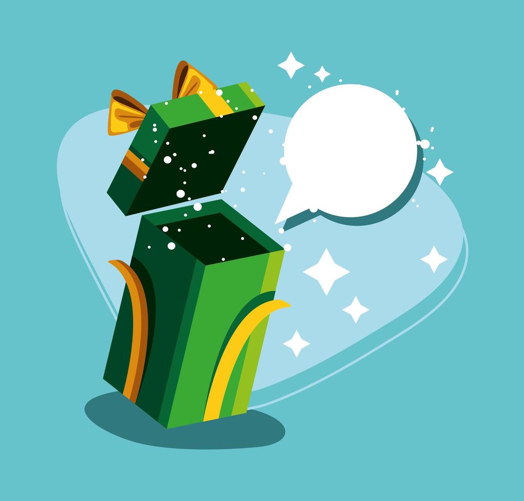 groen cadeau cadeau vector