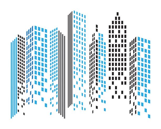 Moderne skyline van de stad. stadssilhouet. vectorillustratie in flat vector