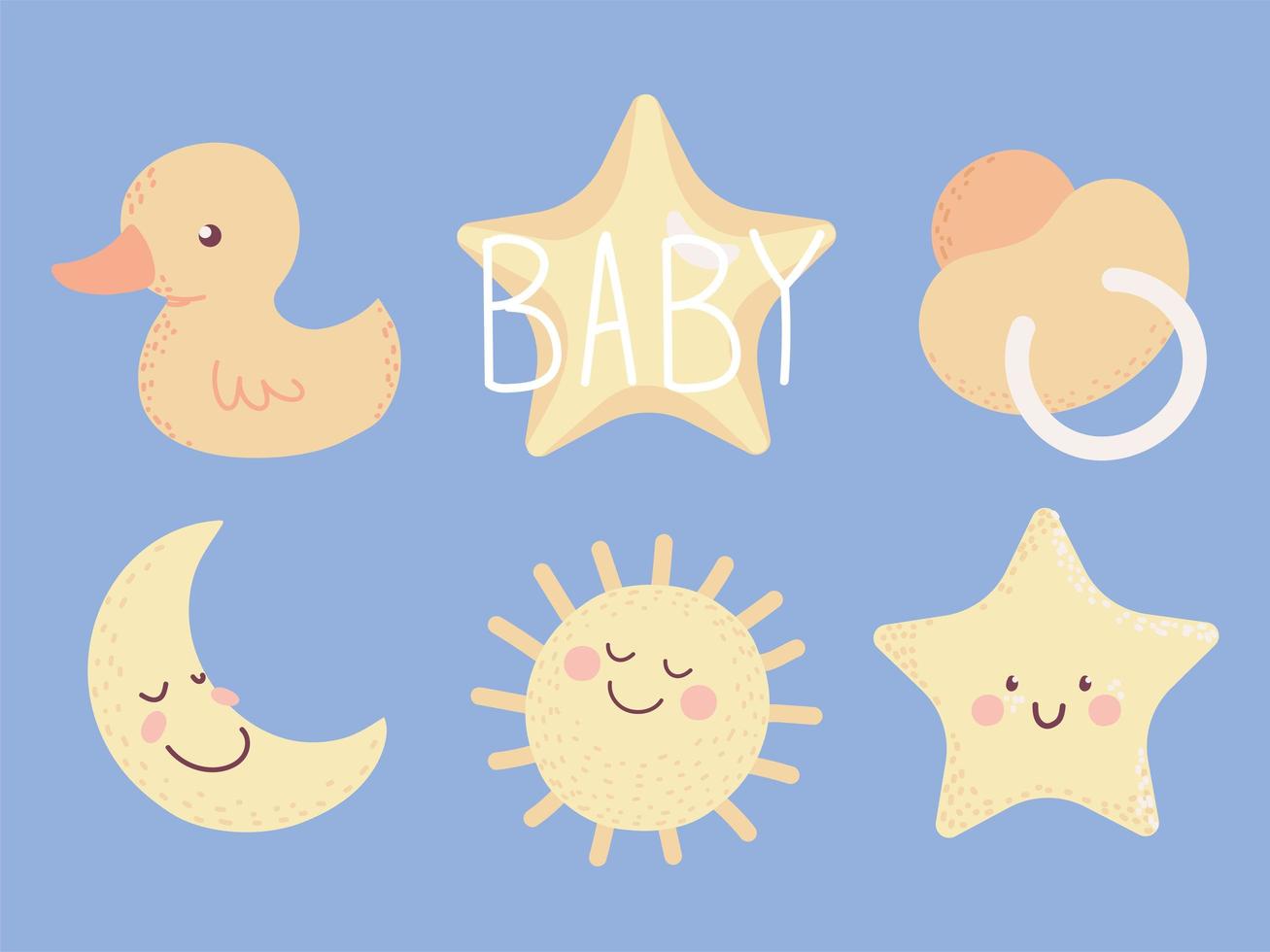 pictogrammen voor babydecoratie vector