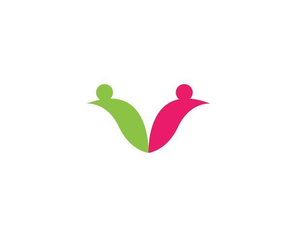 Adoptie en community care Logo sjabloon vector