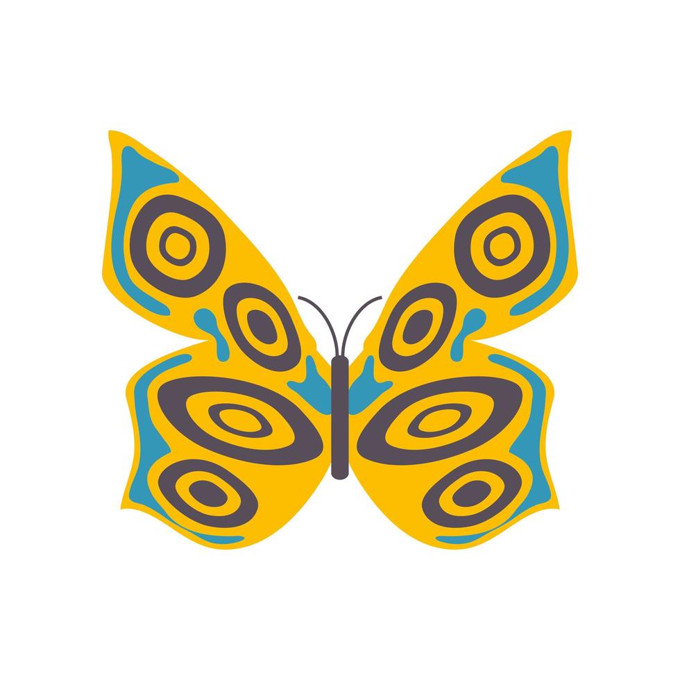 vlinder met gevlekte vleugels vector