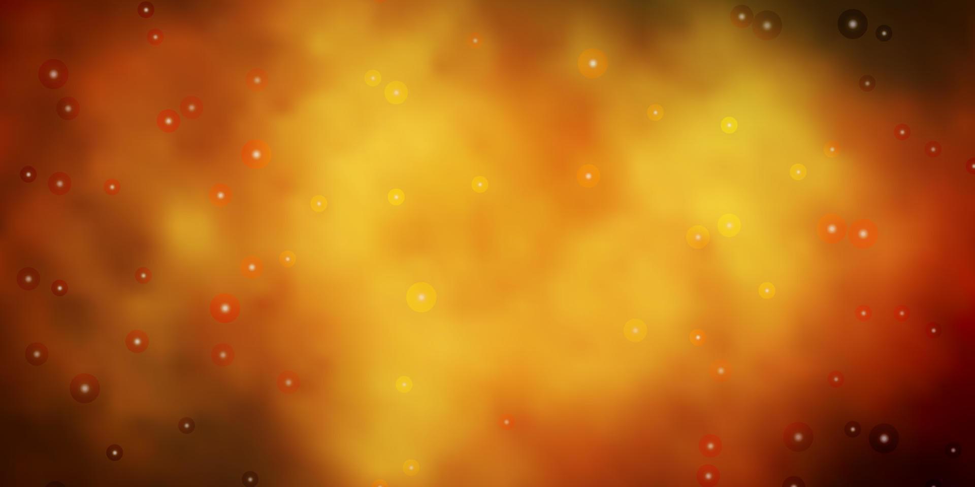 donkergroene, gele vectorlay-out met heldere sterren. vector