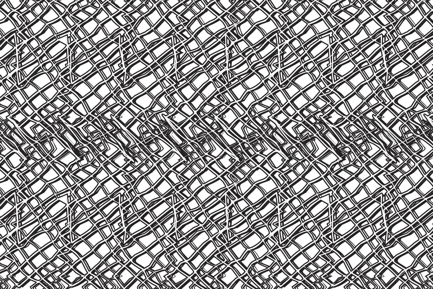 slang huid naadloze patroon. chaotische, willekeurige lijnen, strepen structuurpatroon. zwart-wit abstracte achtergrond. vector